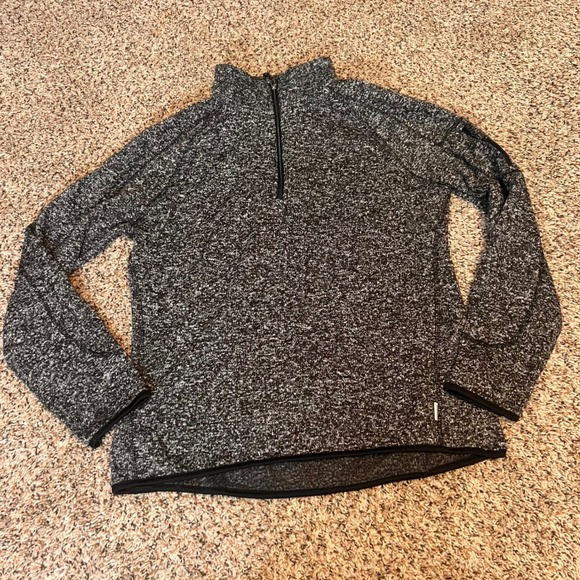 Avalanche Pullover Womens L Gray Black Quarter Zip Long Sleeve Activewear - Picture 1 of 7
